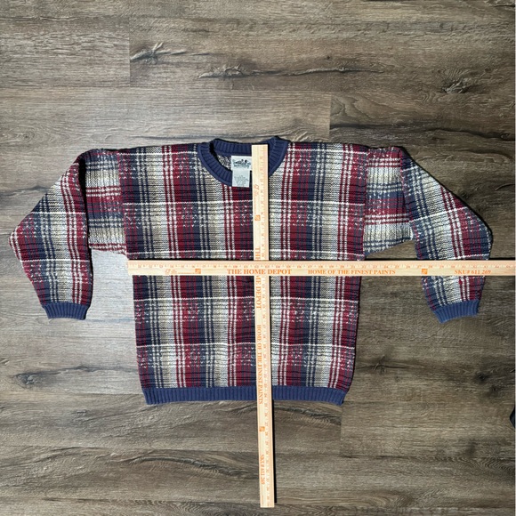 Northern Reflection Multicolor/Plaid Sweater Size L - Picture 2 of 3